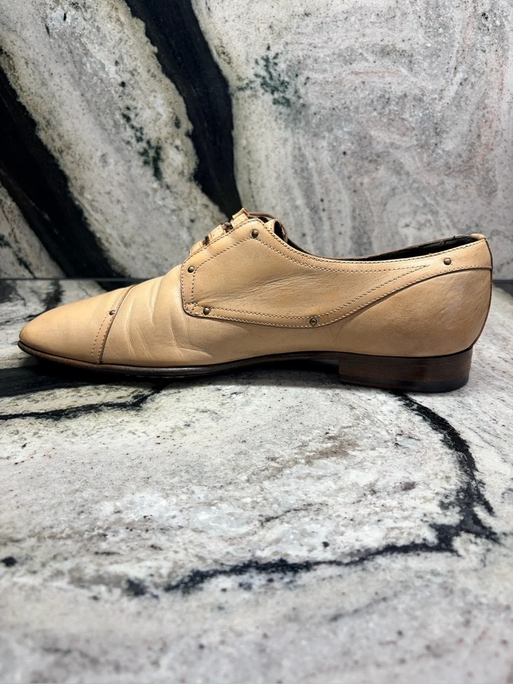 a.testoni Bologna Leather Dress Shoes Men’s 6.5 UK / 7.5 US Made Italy
